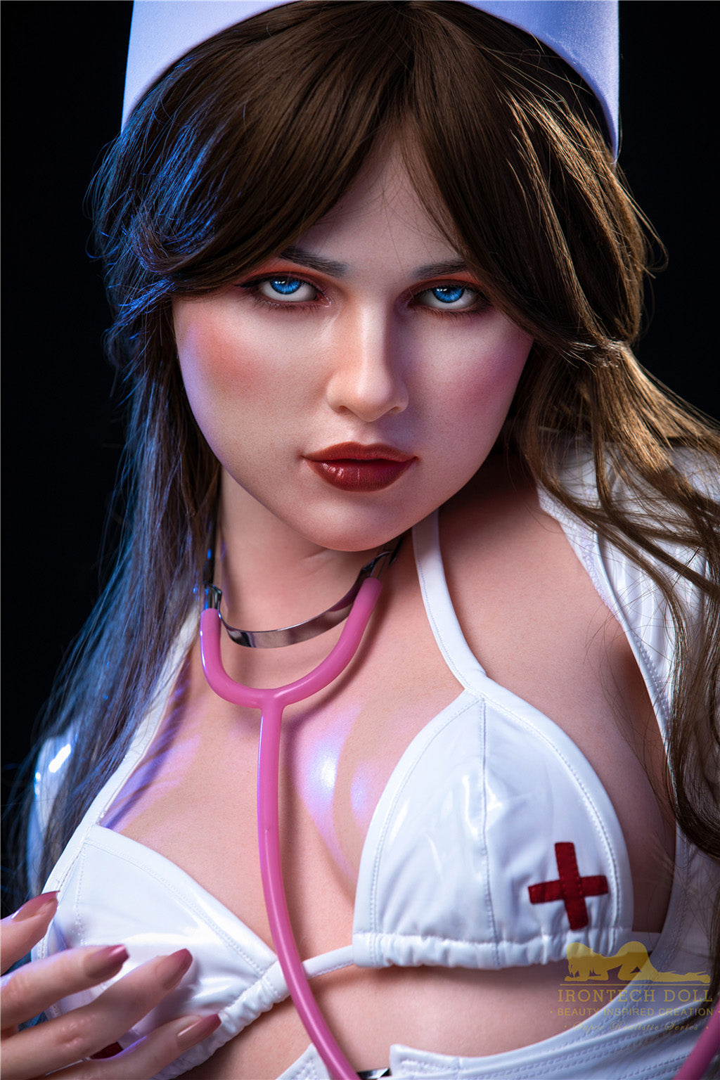 Hazel-152cm(4'99") A-cup Full Silicone Sex Doll American Nurse - Irontech Doll