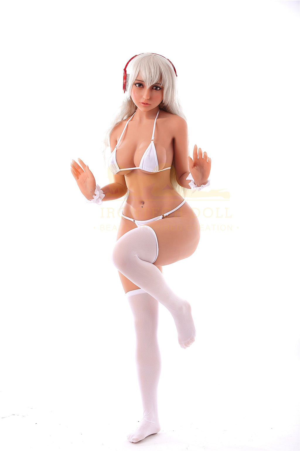 Miyin-153cm (5'02'')E-cup TPE Sex Doll Silver Hair Tongs Music Girl-Irontech Doll