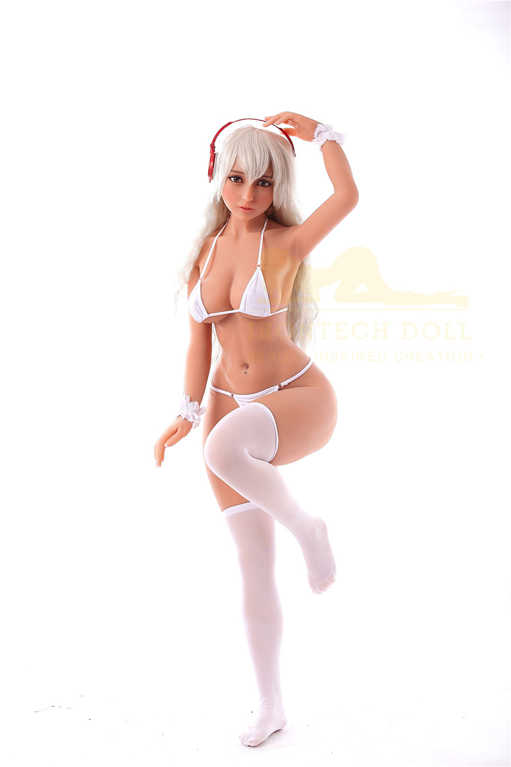 Miyin-153cm (5'02'')E-cup TPE Sex Doll Silver Hair Tongs Music Girl-Irontech Doll