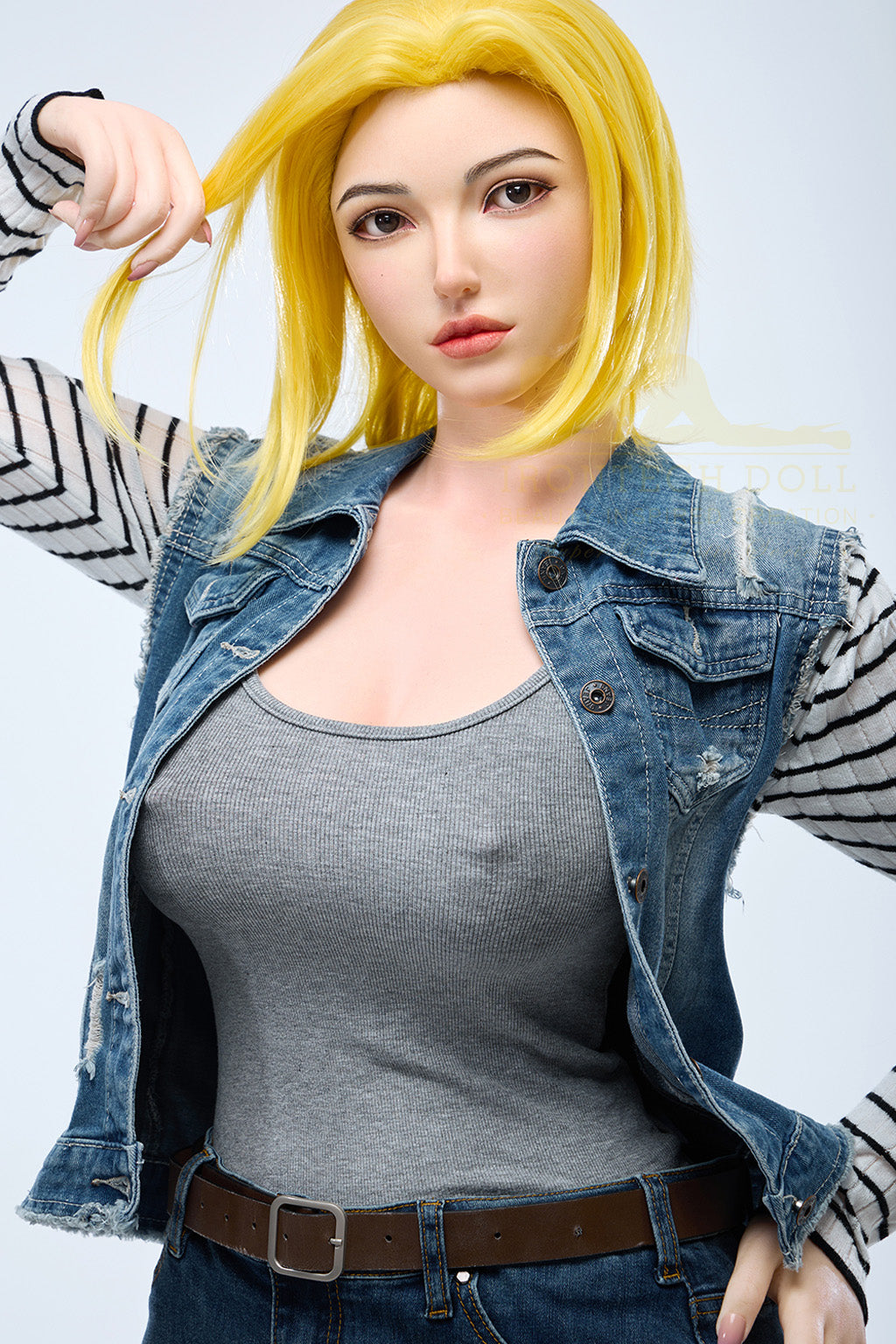 Clara-159cm(5'22")E-cup Full Silicone Jean Girl Sex Doll- Irontech Doll