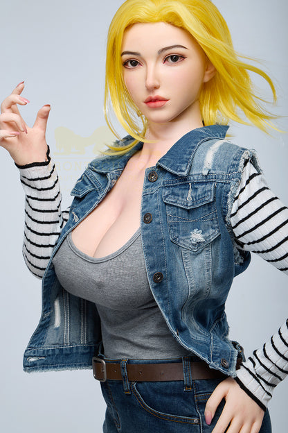 Clara-159cm(5'22")E-cup Full Silicone Jean Girl Sex Doll- Irontech Doll