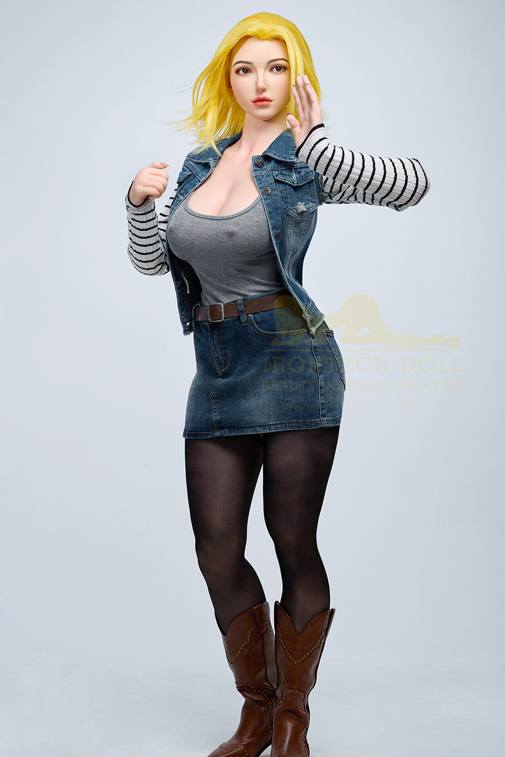 Clara-159cm(5'22")E-cup Full Silicone Jean Girl Sex Doll- Irontech Doll