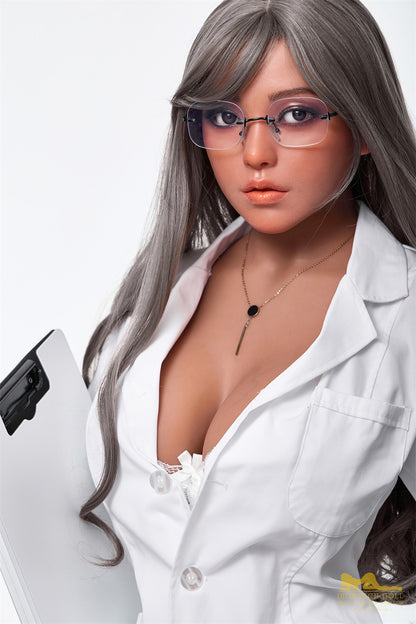 Sandy-164cm(5'38'')E-cup Silicone Head TPE Body Sex Doll - Irontech Doll Dark Tanned