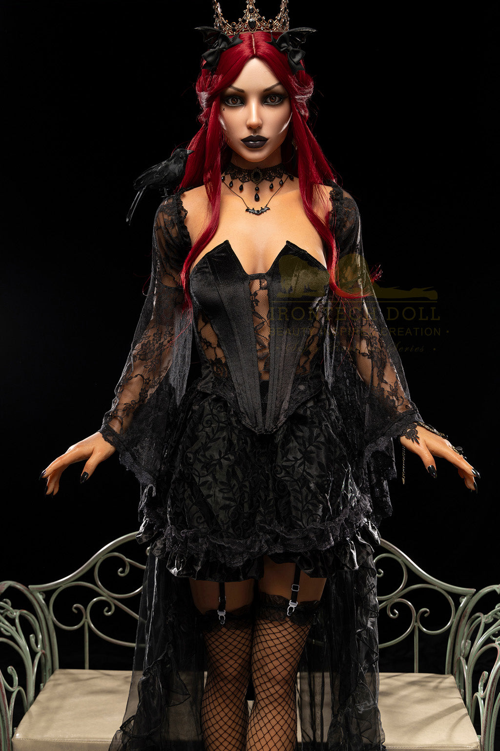 Rosalind -169cm(5'54")  C-cup Full Silicone Charming Vampire Sex Doll  Dark Tanned - Irontech Doll
