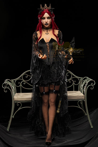 Rosalind -169cm(5'54")  C-cup Full Silicone Charming Vampire Sex Doll  Dark Tanned - Irontech Doll