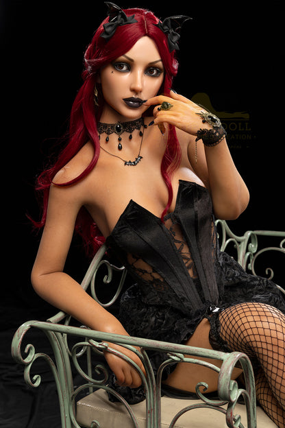 Rosalind -169cm(5'54")  C-cup Full Silicone Charming Vampire Sex Doll  Dark Tanned - Irontech Doll