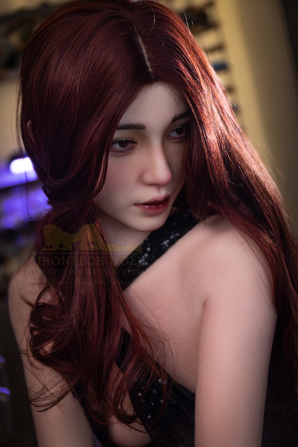 Jolin-163cm(5'35")B-cup Full Silicone Red Hair Bar Girl Sex Doll - Irontech Doll